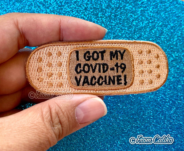 Covid Vaccine Bandaid Patch - Iron on patch