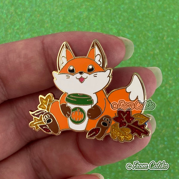 Patreon 2019 - Chonky Pumpkin Spice Fox Enamel Pin