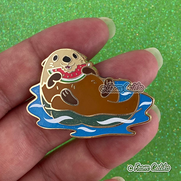 Patreon 2019 - Chonky Watermelon Otter Enamel Pin