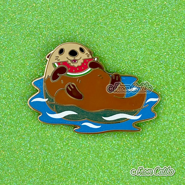 Patreon 2019 - Chonky Watermelon Otter Enamel Pin