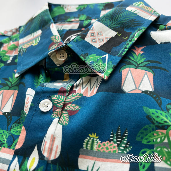 House Plants and House Cats Button Up Shirt