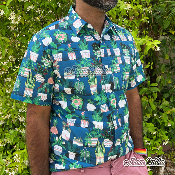 House Plants and House Cats Button Up Shirt