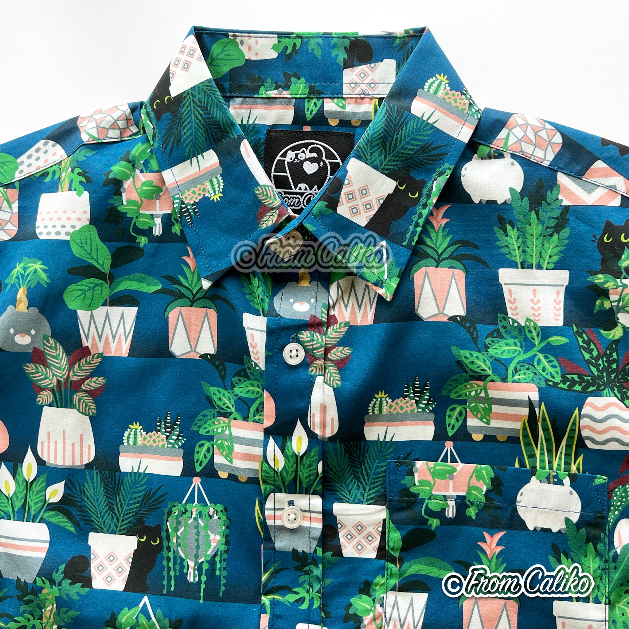 House Plants and House Cats Button Up Shirt