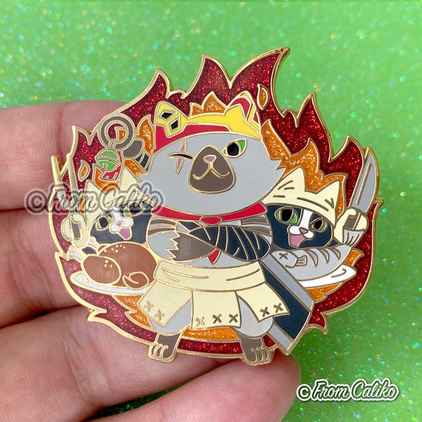 Monster Hunter - Meowscular Enamel Pin