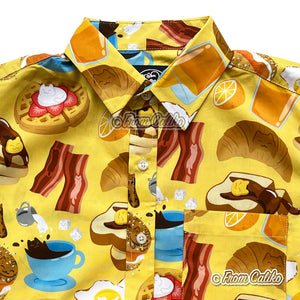 Breakfasts Kitties Button Up Shirt