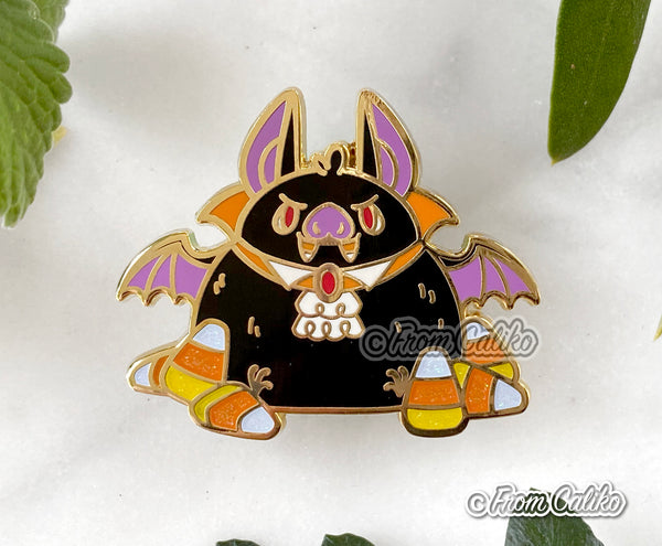 Patreon 2019 - Halloween Candy Corn Chonky Bat Enamel Pin