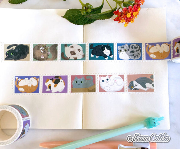 Chonky Cat Stamp Washi Tape