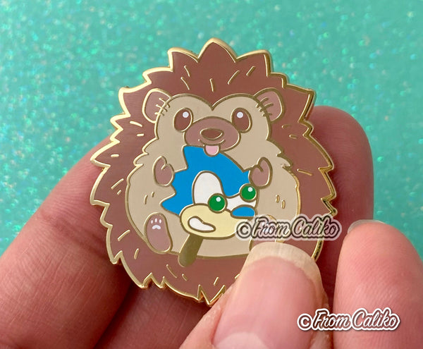Hedgehog Hard Enamel Pin - Chonky Hedgehog