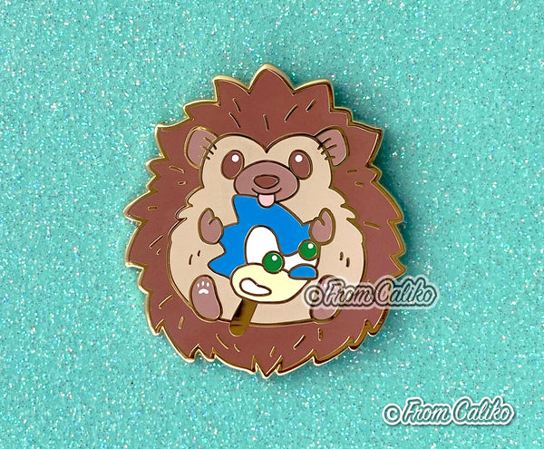 Hedgehog Hard Enamel Pin - Chonky Hedgehog