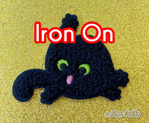 Void Cat Black Cat - Iron on patch or sticker patch