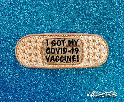 Covid Vaccine Bandaid Patch - Iron on patch