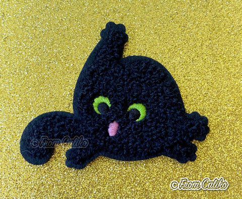 Void Cat Black Cat - Iron on patch or sticker patch