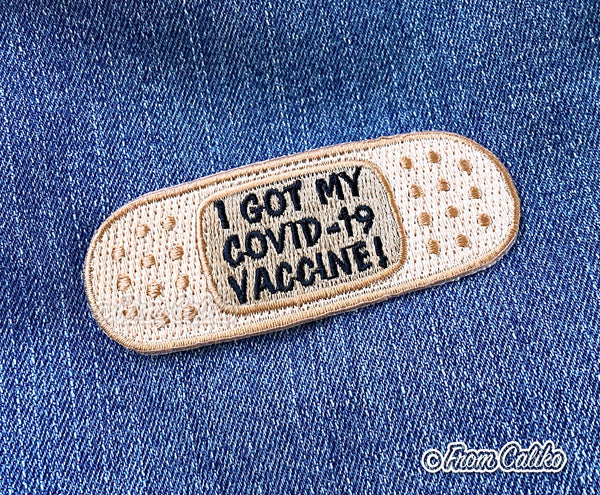 Covid Vaccine Bandaid Patch - Iron on patch