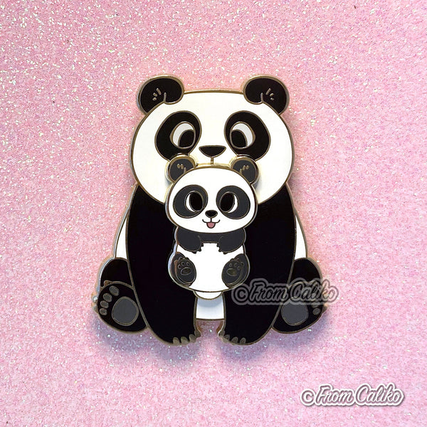 Mama Panda Bear - Panda Bear Hard Enamel Pin Momma Bear