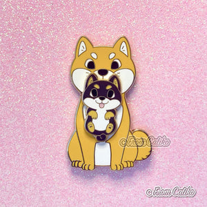 Mama Shiba Inu - Shiba Inu Hard Enamel Pin Momma Dog Mom