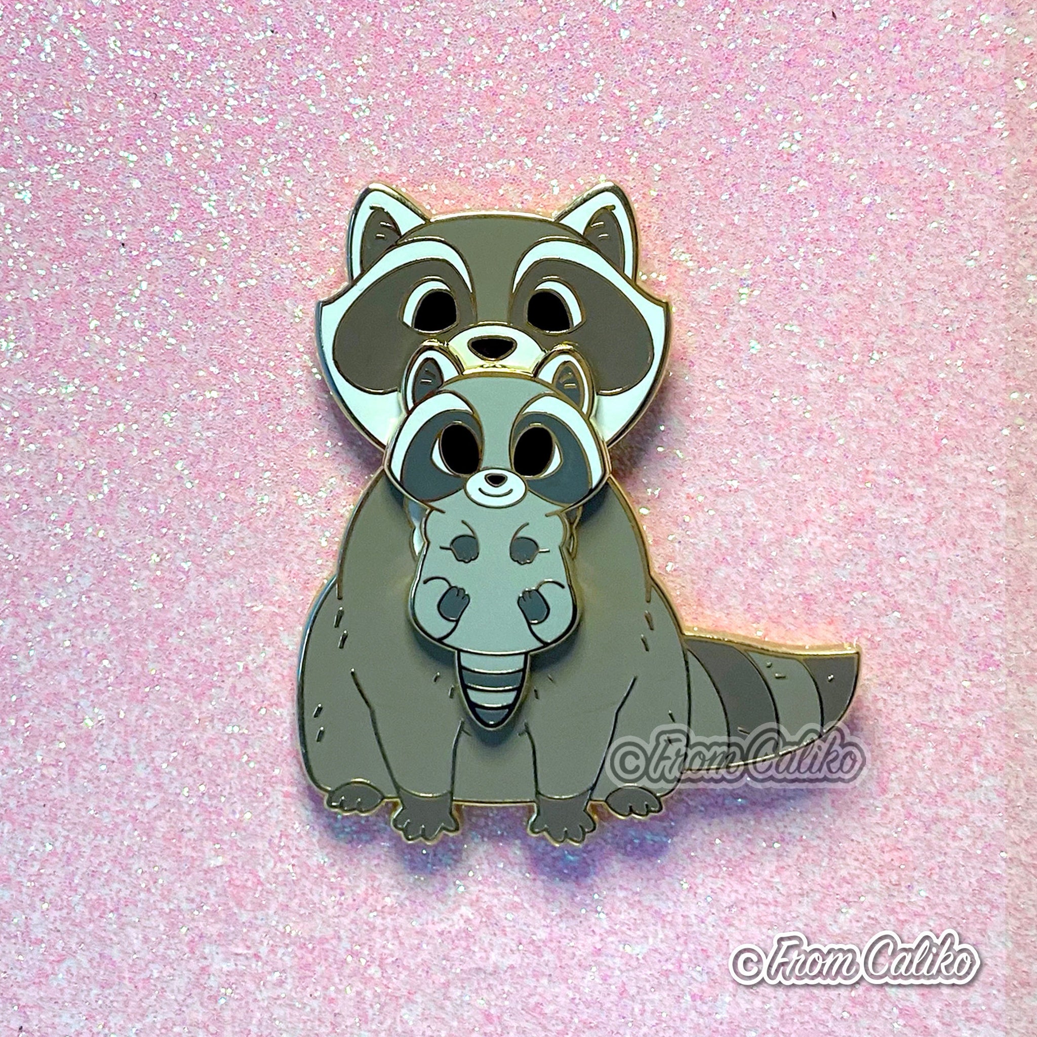 Mama Raccoon - Raccoon Hard Enamel Pin Momma Trash Panda