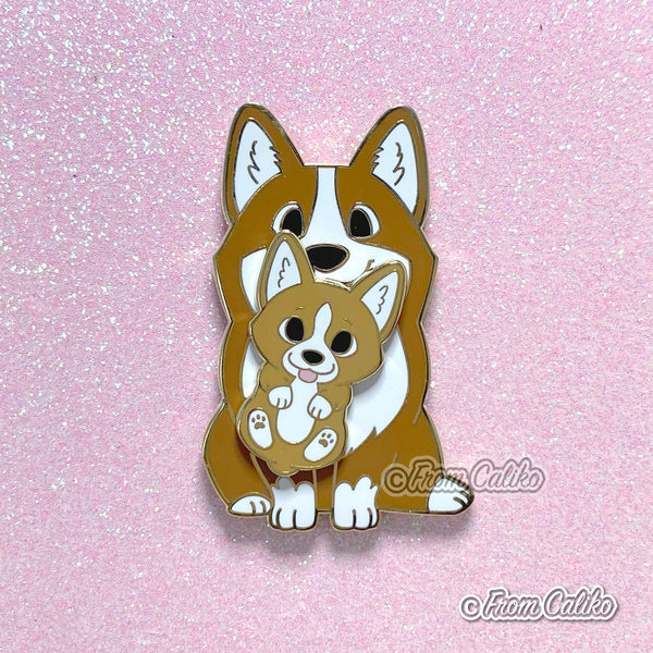 Mama Corgi Pin - Corgi Dog Hard Enamel Pin Momma Dog Mom