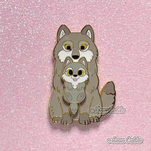 Mama Wolf Pin - Wolf Hard Enamel Pin Momma Wolf Mom