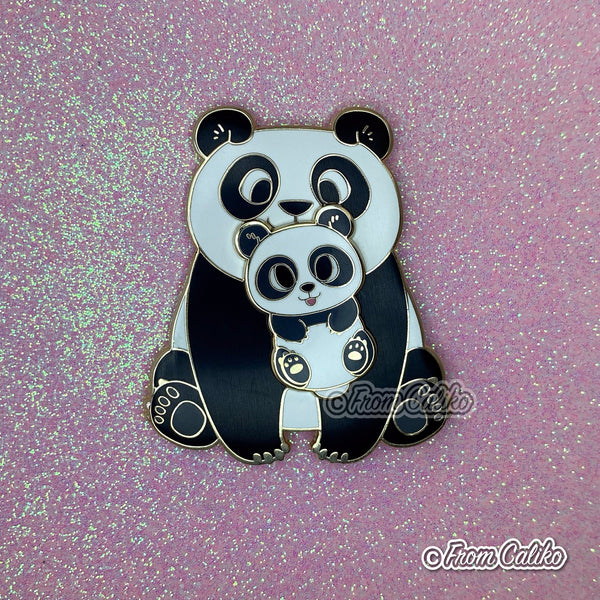 Mama Panda Bear - Panda Bear Hard Enamel Pin Momma Bear