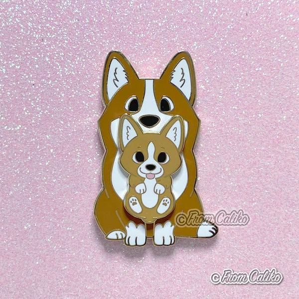 Mama Corgi Pin - Corgi Dog Hard Enamel Pin Momma Dog Mom